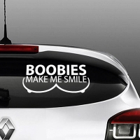 наклейки jdm на авто Boobies Make Me Smile